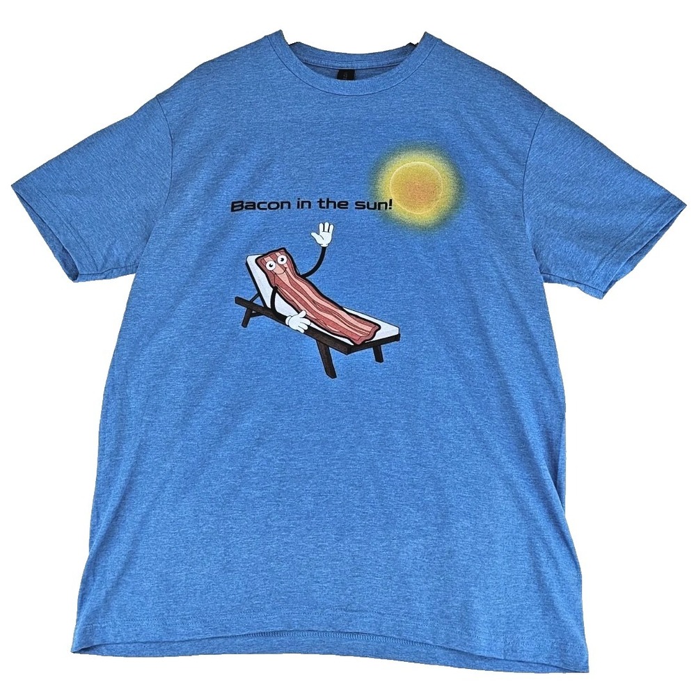 Bacon Under The Sun Shirt Comfortable Funny Tshirt beach pool food Casual Wear